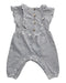 A White Sleeveless Rompers from Seed in size 0-3M for girl. (Back View)