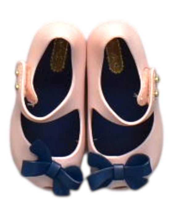 A Pink Flats from Mini Melissa in size 18-24M for girl. (Back View)