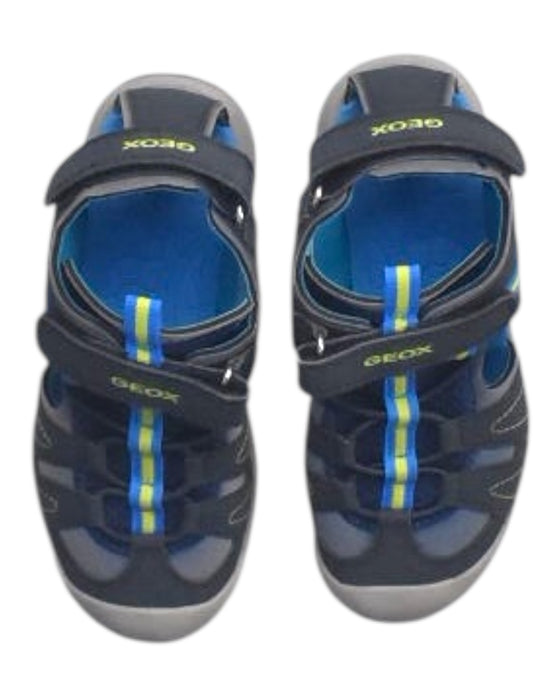 A Blue Sandals from Geox in size 7Y for boy. (Back View)