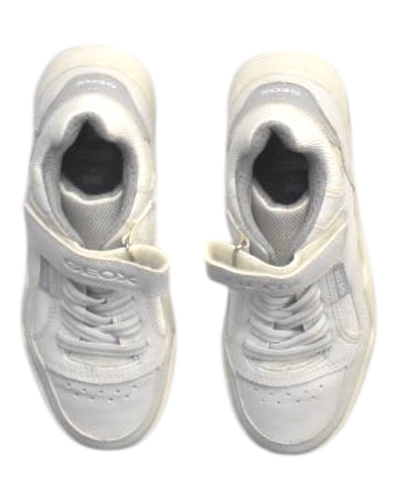 A White Sneakers from Geox in size 7Y for boy. (Back View)