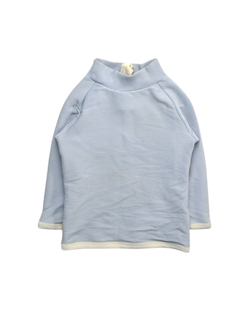 A Blue Rash Guards from Zulu & Zephyr in size 4T for neutral. (Front View)