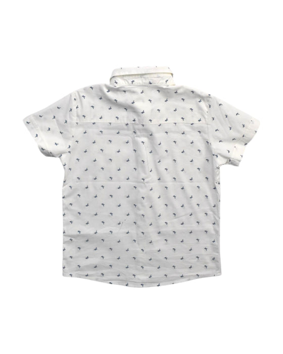 A White Short Sleeve Shirts from Gusella in size 4T for boy. (Back View)
