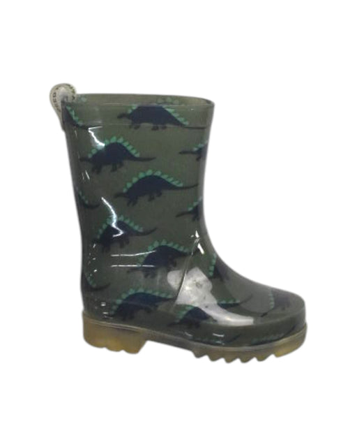 A Green Rain Boots from Seed in size 3T for boy. (Front View)