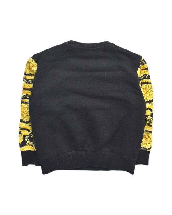 A Black Crewneck Sweatshirts from Young Versace in size 18-24M for boy. (Back View)
