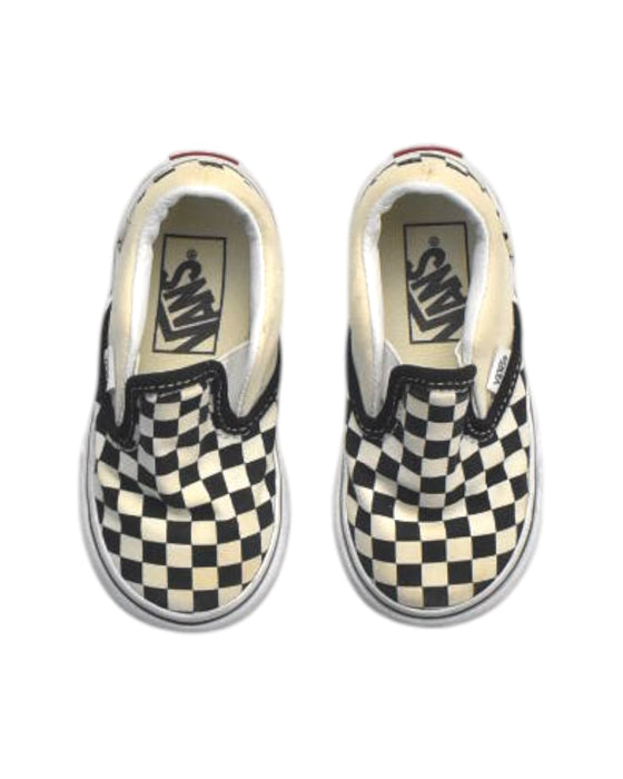 A Black Slip Ons from Vans in size 18-24M for boy. (Back View)