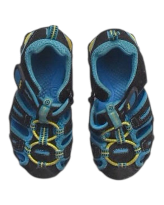A Multicolour Sandals from pediped in size 3T for boy. (Back View)