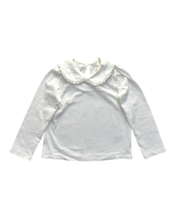 A White Long Sleeve Tops from Janie & Jack in size 3T for girl. (Front View)