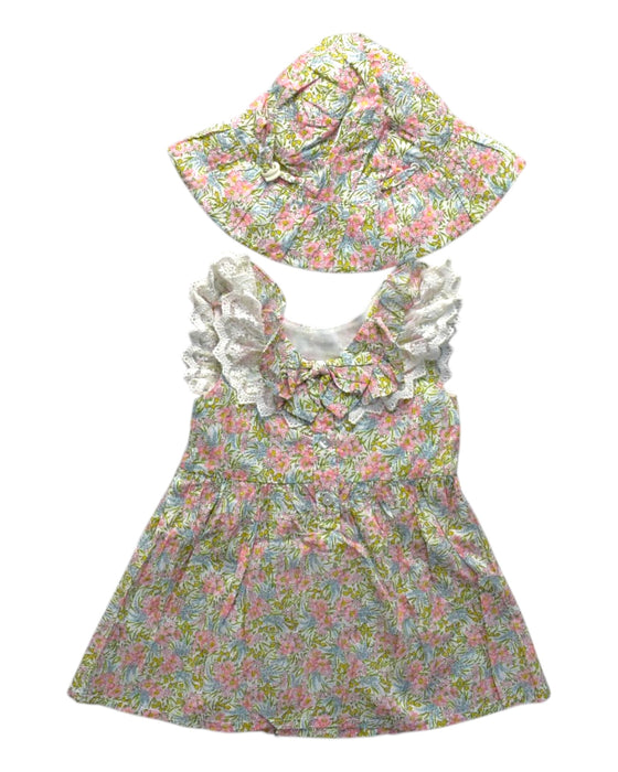 A White Sleeveless Dresses from Bebe by Minihaha in size 12-18M for girl. (Front View)