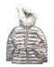 A Metallic Puffer/Quilted Jackets from Yves Salomon Enfant in size 10Y for girl. (Front View)