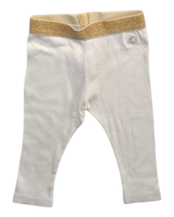 A White Leggings from Petit Bateau in size 3-6M for girl. (Front View)