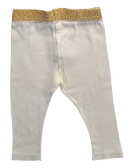 A White Leggings from Petit Bateau in size 3-6M for girl. (Back View)