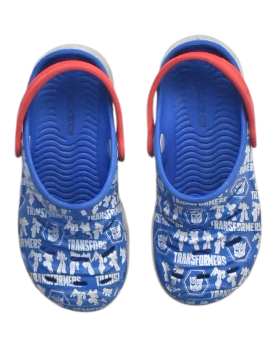 A Blue Slip Ons from Skechers in size 9Y for boy. (Back View)