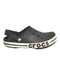 A Black Slip Ons from Crocs in size 6T for boy. (Front View)