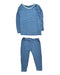 A Blue Pyjama Sets from KicKee Pants in size 12-18M for boy. (Front View)