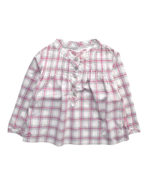 A Pink Long Sleeve Shirts from Chateau de Sable in size 3T for girl. (Front View)