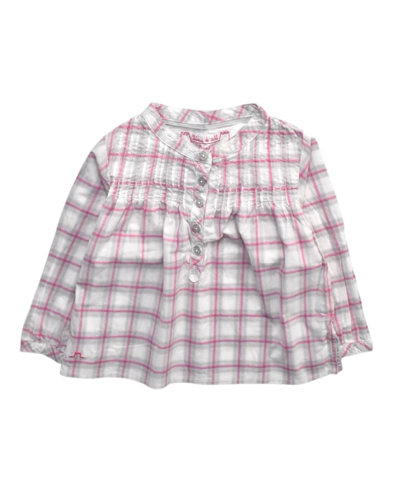 A Pink Long Sleeve Shirts from Chateau de Sable in size 3T for girl. (Front View)