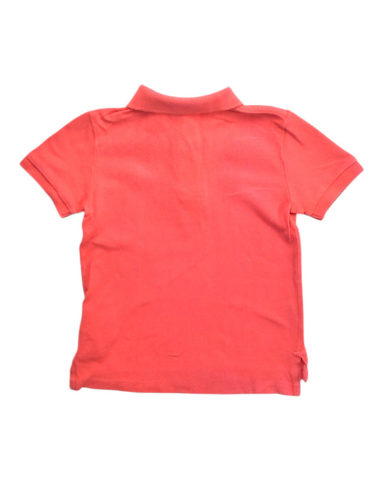 A Red Short Sleeve Polos from Polo Ralph Lauren in size 4T for boy. (Back View)
