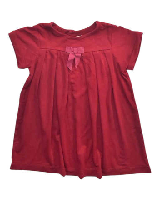 A Red Short Sleeve Dresses from Jacadi in size 2T for girl. (Front View)