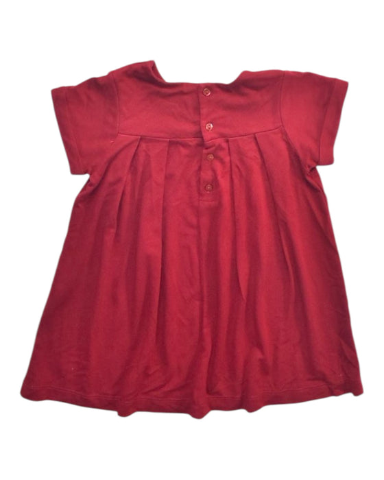 A Red Short Sleeve Dresses from Jacadi in size 2T for girl. (Back View)