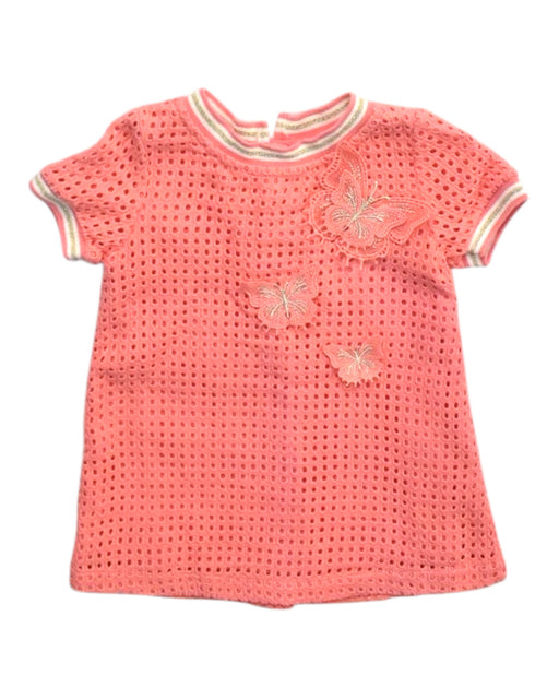 A Pink Short Sleeve Dresses from Gingersnaps in size 3-6M for girl. (Front View)