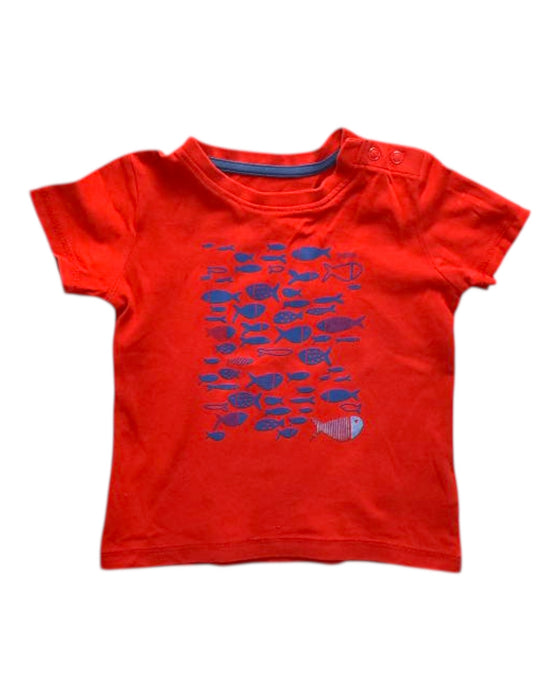 A Red Short Sleeve T Shirts from Mothercare in size 6-12M for neutral. (Front View)