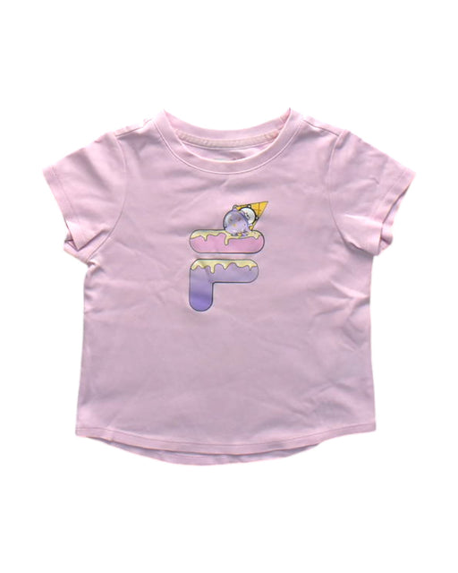 A Pink Short Sleeve T Shirts from Fila in size 4T for girl. (Front View)