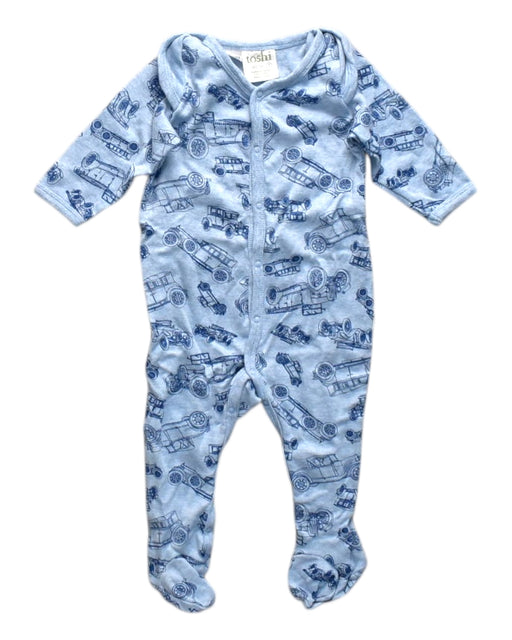 A Blue Onesies from Toshi in size 6-12M for neutral. (Front View)