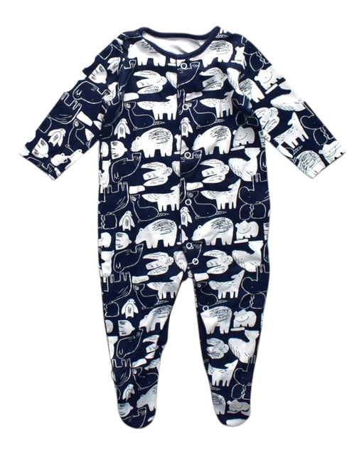 A Navy Onesies from Mothercare in size 6-12M for neutral. (Front View)