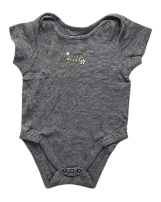 A Grey Short Sleeve Bodysuits from Mothercare in size 6-12M for neutral. (Front View)