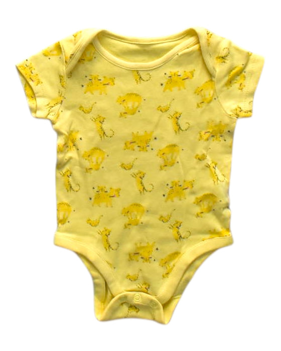 A Yellow Short Sleeve Bodysuits from Mothercare in size 3-6M for neutral. (Front View)
