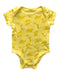 A Yellow Short Sleeve Bodysuits from Mothercare in size 3-6M for neutral. (Front View)