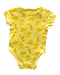 A Yellow Short Sleeve Bodysuits from Mothercare in size 3-6M for neutral. (Back View)