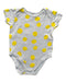 A Grey Short Sleeve Bodysuits from Mothercare in size 6-12M for neutral. (Front View)