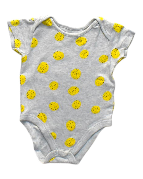 A Grey Short Sleeve Bodysuits from Mothercare in size 6-12M for neutral. (Front View)