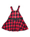 A Red Overall Dresses from Tommy Hilfiger in size 4T for girl. (Front View)