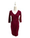 A Burgundy Long Sleeve Dresses from Isabella Oliver in size Maternity-S for maternity. (Front View)