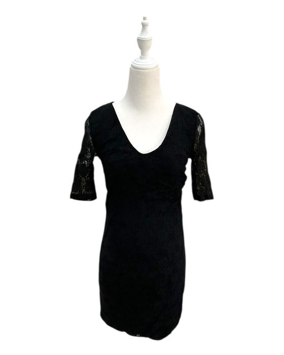 A Black Short Sleeve Dresses from Isabella Oliver in size Maternity-S for maternity. (Front View)