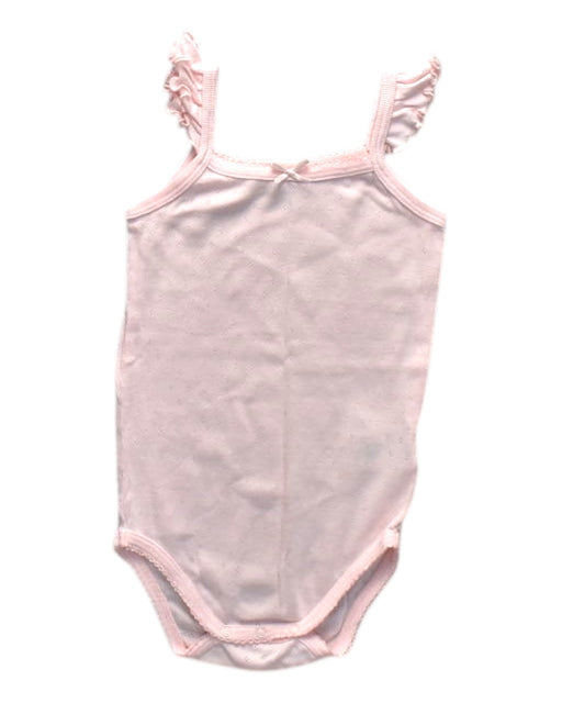 A Pink Sleeveless Bodysuits from Le Petit Society in size 6-12M for neutral. (Front View)