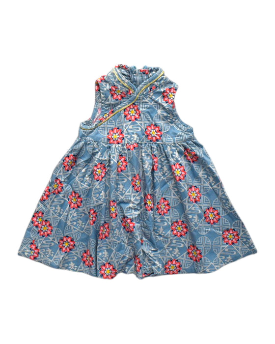 A Blue Sleeveless Dresses from Disney X Elly in size 6-12M for girl. (Front View)