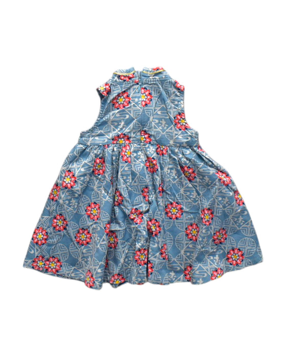 A Blue Sleeveless Dresses from Disney X Elly in size 6-12M for girl. (Back View)