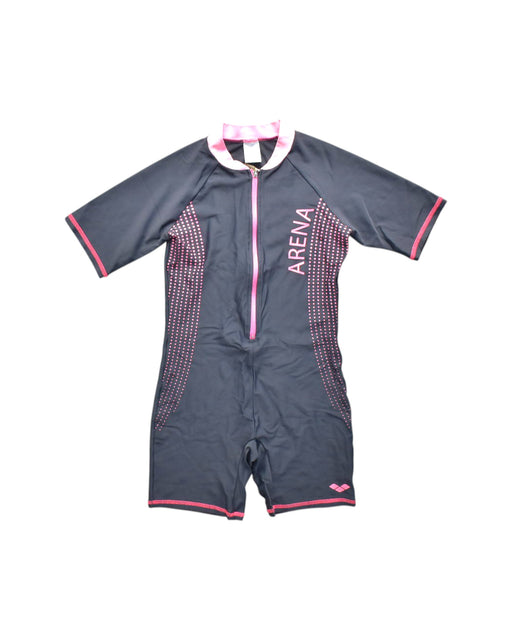 A Grey Rash Guards from Arena in size 8Y for girl. (Front View)