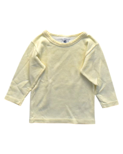 A Yellow Long Sleeve T Shirts from Petit Bateau in size 2T for neutral. (Front View)
