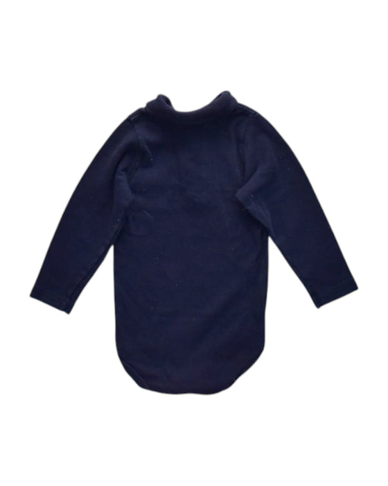 A Navy Long Sleeve Bodysuits from Petit Bateau in size 12-18M for neutral. (Back View)