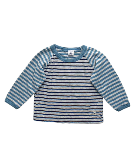 A Blue Long Sleeve T Shirts from Petit Bateau in size 2T for neutral. (Front View)