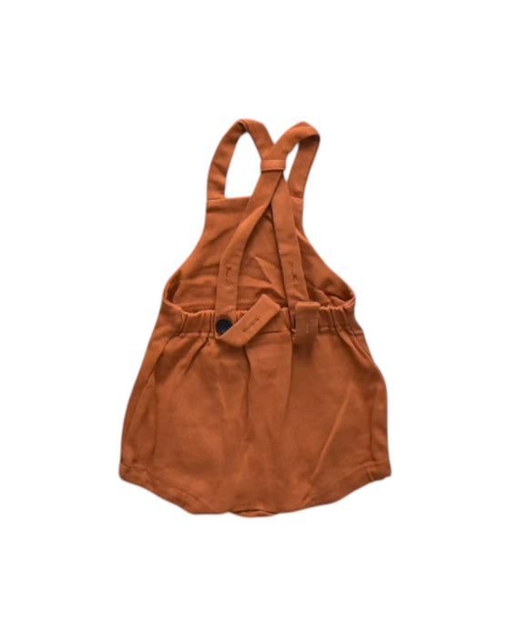 A Orange Sleveless Rompers from Wooly Organic in size 3-6M for girl. (Back View)