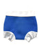 A Blue Swim Diapers from Cheekaaboo in size M for neutral. (Front View)