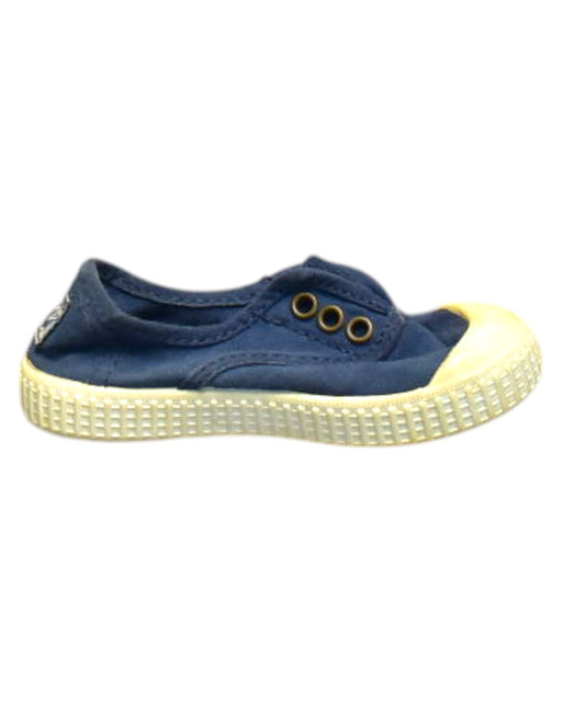 A Navy Slip Ons from Victoria in size 18-24M for neutral. (Front View)