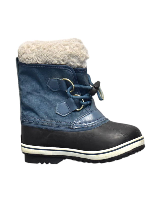A Blue Winter Boots from Aigle in size 4T for neutral. (Front View)