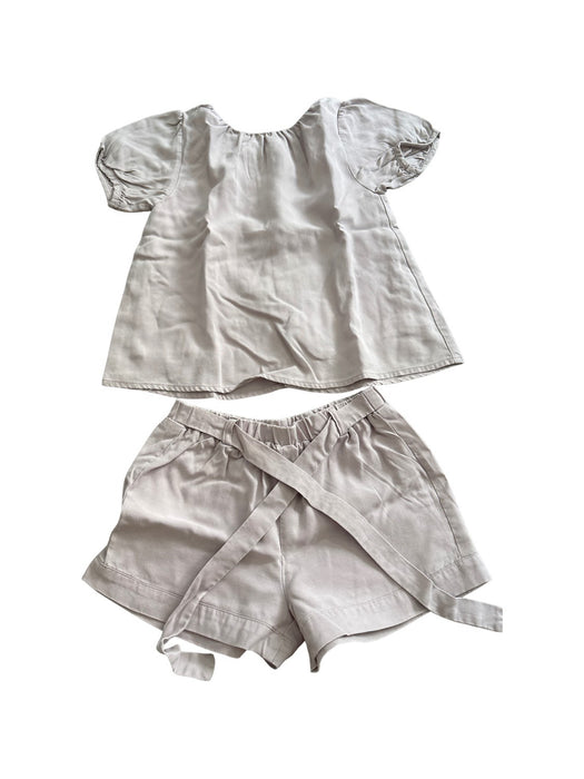 A Purple Shorts Sets from Our Mini Nature in size 5T for girl. (Front View)