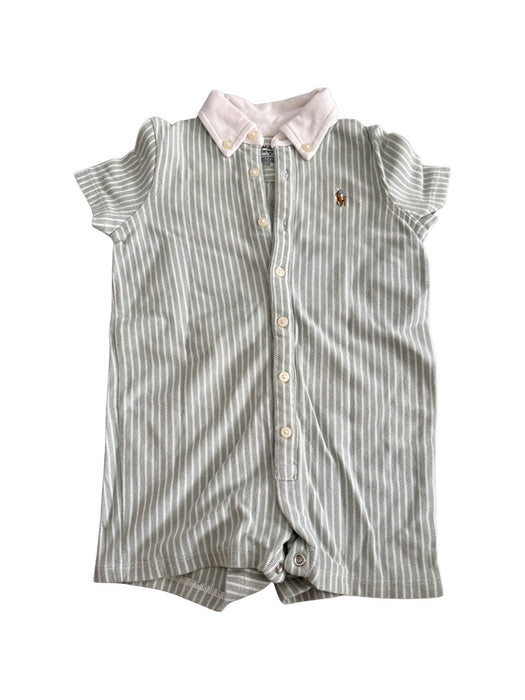 A Grey Short Sleeve Rompers from Polo Ralph Lauren in size 12-18M for boy. (Front View)